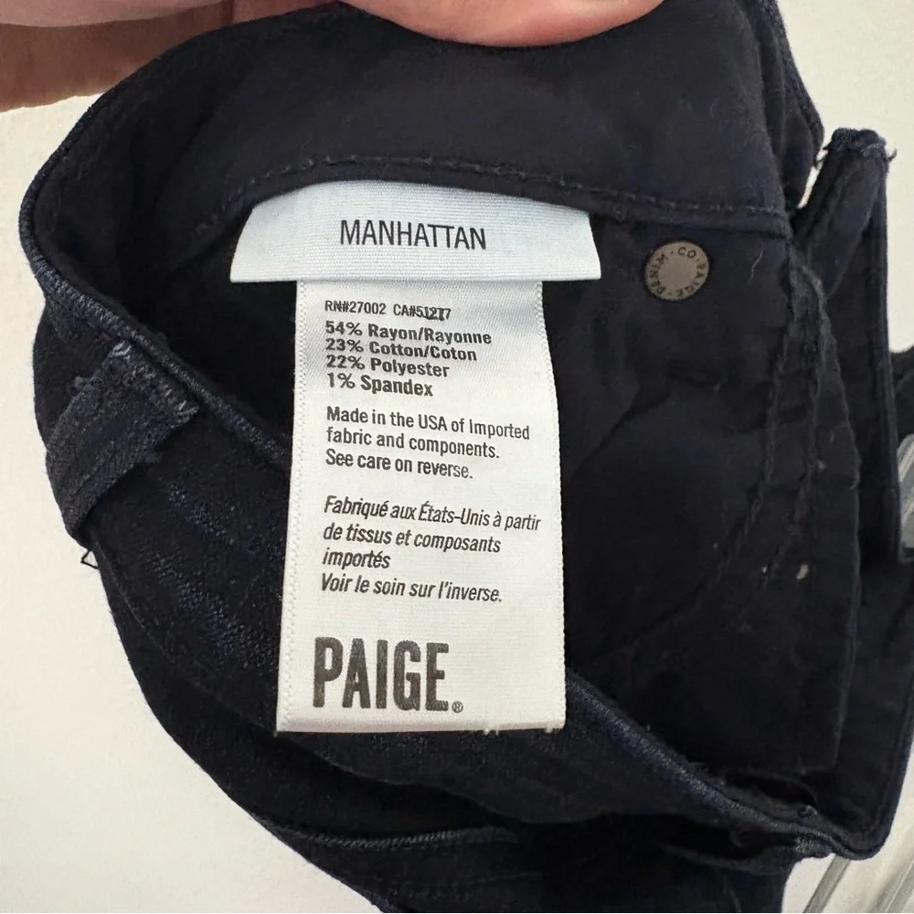 PAIGE Like New Manhattan Dark Blue Jeans - Picture 8 of 8